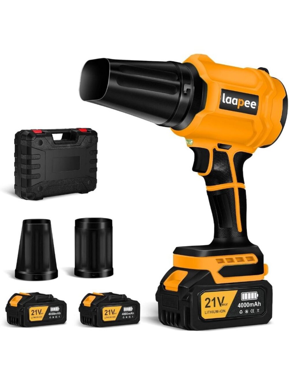 Cordless Electric Leaf Blower 800,000 RPM - Battery Powered, Handheld, 2